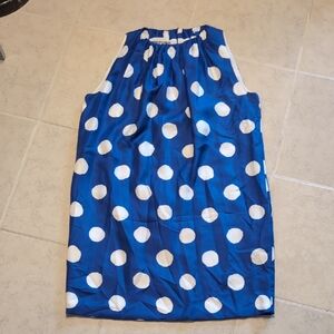 Moschino Couture 100% Silk Blue Polka Dot Dress